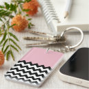Search for black and white chevron key rings For her