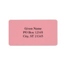 Search for plain pink return address labels Black
