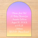 Search for pastel rainbow baby shower invitations Purple