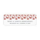 Search for red hibiscus return address labels Hawaiian