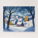 Search for snow scene puzzles Village