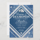 Search for denim and diamonds birthday invitations Elegant