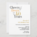 Search for cool 40th birthday invitations Forty