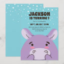 Search for hippo birthday invitations Wild one