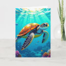 Search for sea turtle cards Illustration