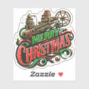Search for retro christmas stickers Green