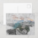 Search for vintage chinese postcards Watercolor