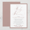 Search for pink rose baby shower invitations Boho