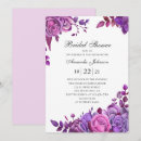 Search for purple rose bridal shower invitations Bride