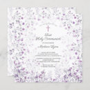 Search for purple first communion invitations Elegant
