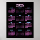 Search for year at a glance calendar posters 2025