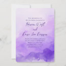 Search for purple ombre wedding invitations Watercolor