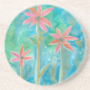 Search for daisies sandstone coasters Aqua