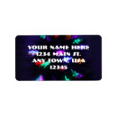 Search for purple green return address labels Red
