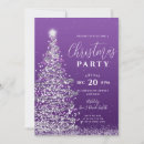 Search for purple silver christmas invitations Glitter