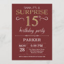 Search for burgundy gold red quinceanera invitations 15th birthday