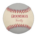 Search for souvenir baseballs Groomsman