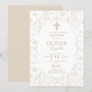 Search for neutral christening invitations Beige