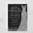 Search for black and silver 60th invitations Sixty