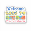 Search for teacher name stickers Typography