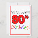 Search for turning 80 invitations For him
