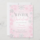 Search for winter onederland invitations Pink and silver