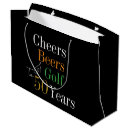 Search for 50th birthday gift bags Black and gold