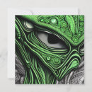 Search for extra terrestrial postcards Green
