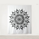 Search for black and white mandala tapestries Geometric