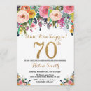 Search for watercolor flowers birthday invitations Gold glitter