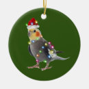 Search for cockatiel christmas tree decorations Santa