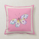 Search for pink butterfly cushions Watercolor