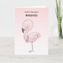 Search for pink flamingo birthday cards Animal