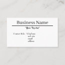 Search for simplistic business cards Plain
