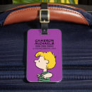 Search for peanuts luggage tags Sunday paper