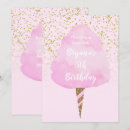 Search for cotton candy birthday invitations Glitter
