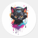 Search for cat head stickers Black