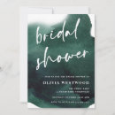 Search for emerald green bridal shower invitations Watercolor