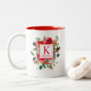Search for christmas initial mugs Watercolor