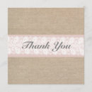 Search for burlap and lace thank you cards Country