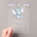 Search for purple elephant baby shower invitations Gender neutral