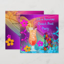 Search for hawaiian seasonal invitations Pool party