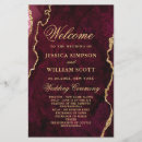 Search for burgundy wedding programs Watercolor