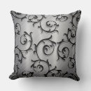Search for black silver swirls cushions Elegant