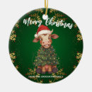 Search for cute cow christmas tree decorations Xmas