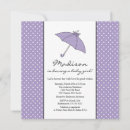 Search for purple umbrella baby shower invitations Polka dots