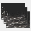 Search for black sparkly wrapping paper Black and white