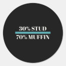 Search for stud muffin round stickers Daddy