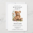Search for baby bear birthday invitations Modern