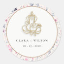 Search for modern gold wedding stickers Botanical